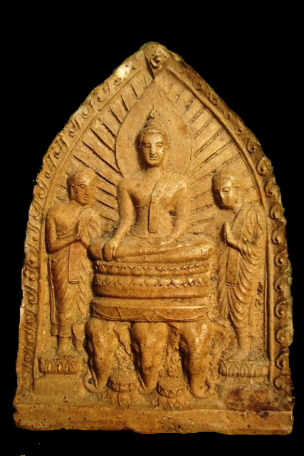 พระเนื้อดิน พุทโธรฤก เนื้อดิน ปี 2505 วัดโพธาราม สุพรรณบุรี  สภาพสวย