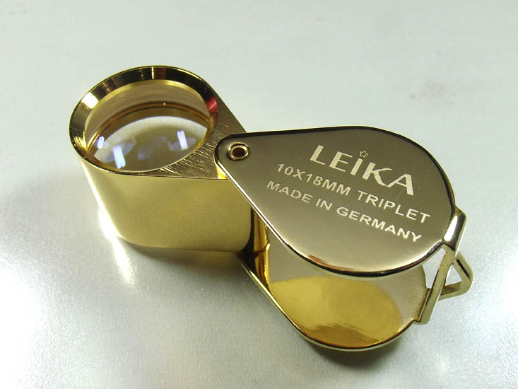 กล้อง*** leika10x18mm สีทองไมครอน (GERMAN) เลนส์แก้ว3ชั้นเคลือบมัลติโค๊ดตัดแสงพร้อมซองหนัง