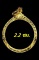 กรอบทองยกซุ้ม ใส่เหรียญกลม/จันลอย ที่มีขนาดกว้าง+สูง 2.2ซม.น้ำหนัก 1.43กรัมราคา2290 บาท