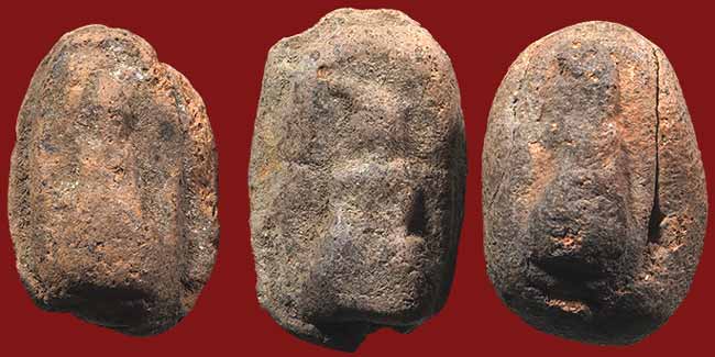 *กรุวัดโปรดเกษฯ นนทบุรี..พิมพ์พระรอด เนื้อดินเผา ชุด ๓ องค์*