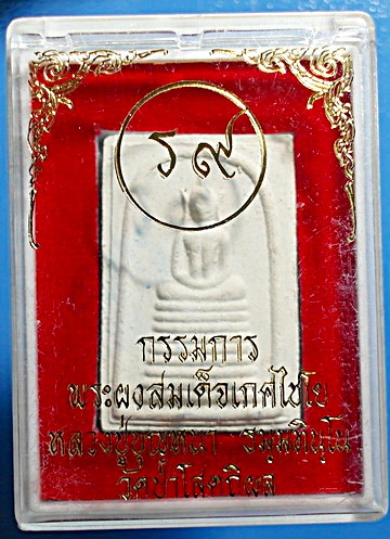 พระผงสมเด็จเกศไชยโย เก้าชั้น อกร่องหูยาน ลต.บุญหนา รุ่น 9 อภิมหาเศรษฐี 9 (ร 9) มีจาร  (เคาะเดียว)