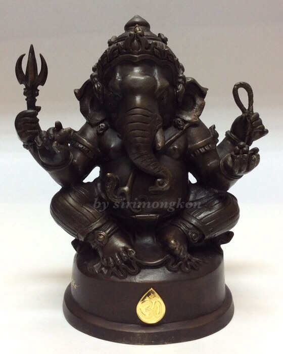 พระพิฆเนศ ปางนั่งบรมครู รุ่นครบรอบ100 ปี กรมศิลปากร ขนาดบูชา หน้าตัก 4 นิ้วครึ่ง No.3576