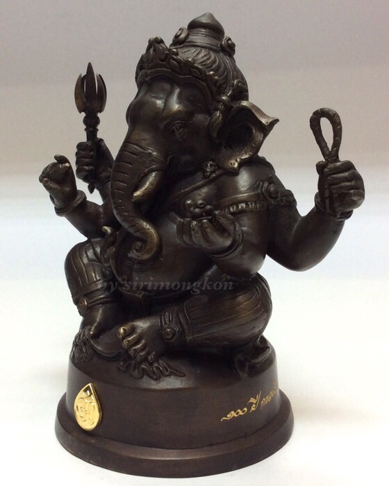 พระพิฆเนศ ปางนั่งบรมครู รุ่นครบรอบ100 ปี กรมศิลปากร ขนาดบูชา หน้าตัก 4 นิ้วครึ่ง No.3576