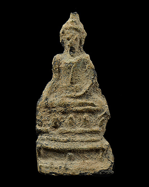 พระอู่ทองบัว2ชั้น กรุวัดเทวะสังฆราม จ.กาญจนบุรี เนื้อชินเงิน สภาพสวย ไม่มีซ่อม ไม่มีอุด+บัตรรับรอง