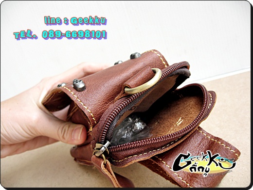  กระเป๋าหนังแท้ เอาไว้ร้อยหูเข็มขัดใส่เหน็บเอวค่ะ