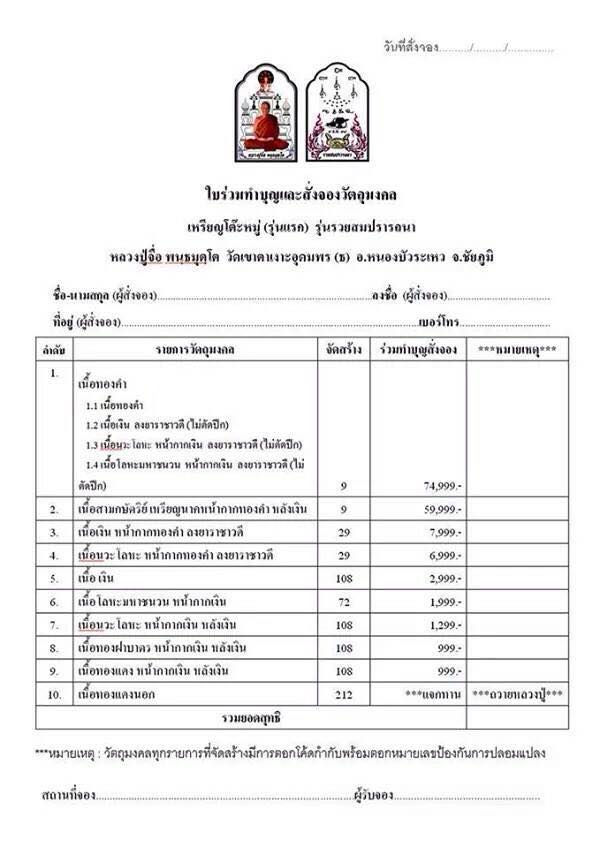 เหรียญโต๊ะหมู่รุ่นแรกไม่ตัดปีก พระอาจารย์จื่อ วัดเขาตาเงาะจ.ชัยภูมิ(ศิษย์เอกหลวงพ่อผาง)เนื้อเงินลงยา