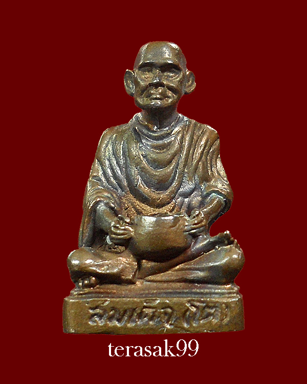 รูปหล่อบรรจุกริ่ง สมเด็จโตฯ ออกวัดไก่จ้น จ.อยุธยา ปี2517 เนื้อนวะโลหะ พร้อมกล่องเดิม สวยๆ