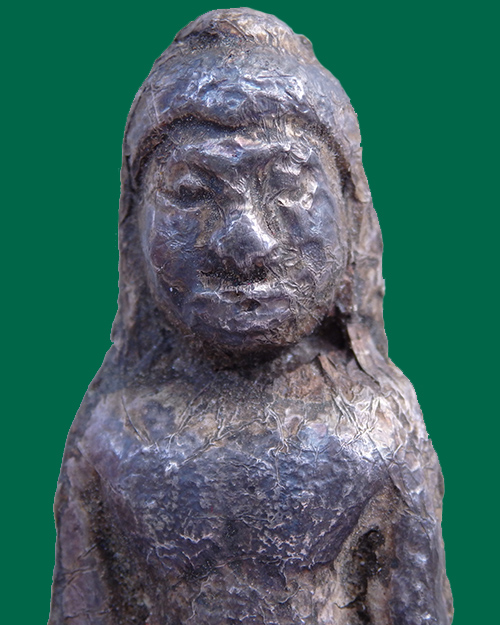 พระเนื้อว่านหน้าเงิน ศิลปะอยุธยายุคต้น