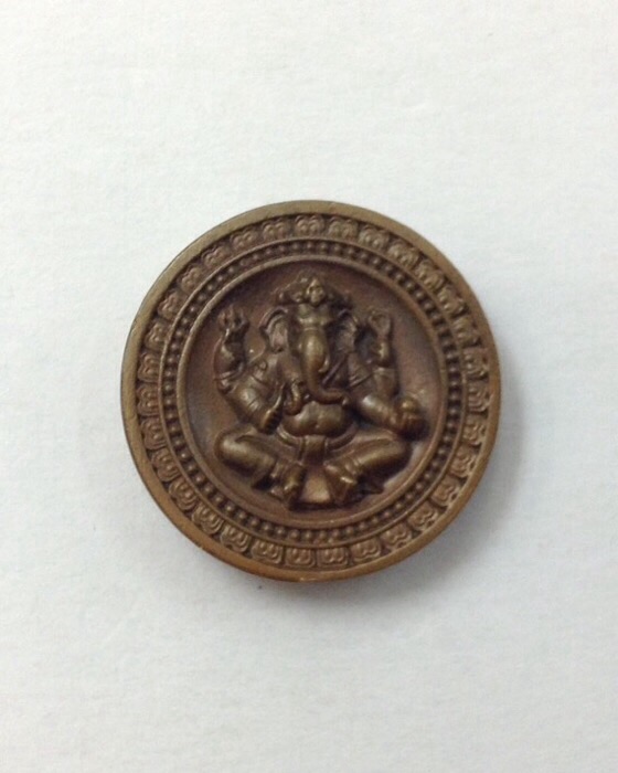 เหรียญพระพิฆเนศ รุ่นเบญจมงคล ครบรอบ50ปี ททบ.5 ปี51 เนื้อนวโลหะ พิมพ์เล็ก No.28418 กล่องเดิม