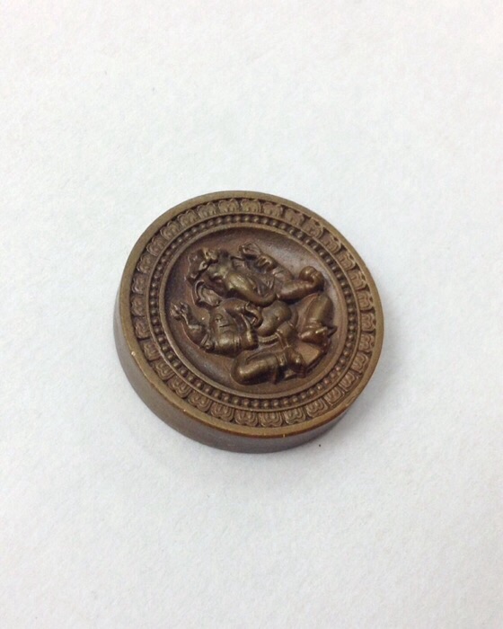 เหรียญพระพิฆเนศ รุ่นเบญจมงคล ครบรอบ50ปี ททบ.5 ปี51 เนื้อนวโลหะ พิมพ์เล็ก No.28418 กล่องเดิม