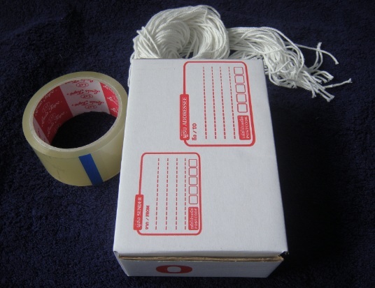 @@กล่องไปรษณีย์ไดคัทสีขาว No. 0 ขนาด 11*17*6ซม. + เชือก เทปกาวปิดผนึก จำนวน 50 กล่อง