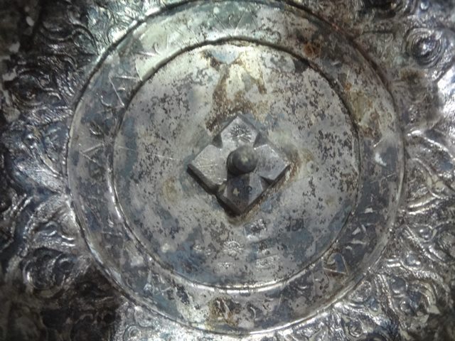  ขันเงินพร้อม พาน + ทัพพี หนัก ครึ่งกิโล 6 ขีด ปากขันกว้าง 8 นิ้ว