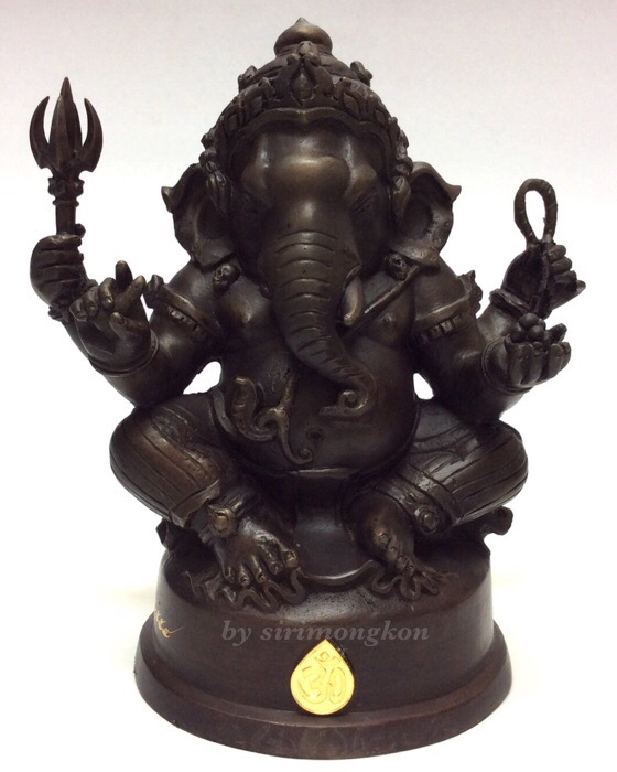 พระพิฆเนศ ปางนั่งบรมครู รุ่นครบรอบ100 ปี กรมศิลปากร ขนาดบูชา หน้าตัก 4 นิ้วครึ่ง No.1420