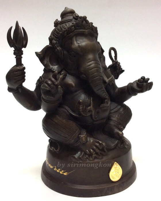 พระพิฆเนศ ปางนั่งบรมครู รุ่นครบรอบ100 ปี กรมศิลปากร ขนาดบูชา หน้าตัก 4 นิ้วครึ่ง No.1420