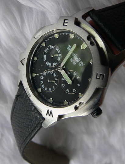 นาฬิกา Timberland ของแท้  โครโนกราฟ ผู้ชาย ,เรือน Stainless Steel สายหนัง ,ขอบเข็มทิศ