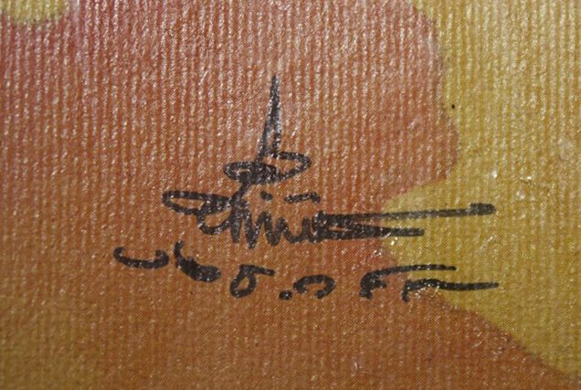 ภาพพิมพ์ "แพะทิพย์" นักษัตรปีมะแม ขนาดภาพ 43x50 ซม. ลายเซ็น พ.ศ.เก่าปี 2547
