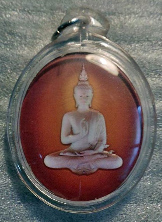 การ์ดล็อคเก็ต พระพุทธประทานความสุข เลี่ยมกันน้ำพร้อมใช้ 