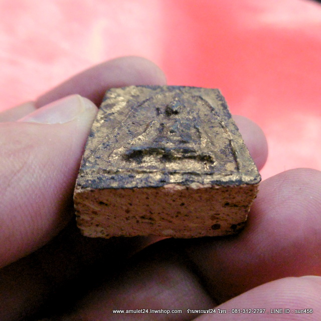 พระเจ้าสิบชาติ พระแผงตัดเดี่ยว กรุวัดกระชาย อยุธยา ปางมารวิชัย ตัดเดี่ยว ลงรักปิดทองเดิมจากกรุ