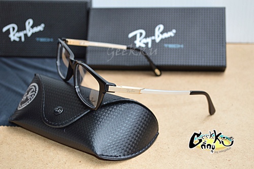 กรอบแว่นตา Ray Ban (R26) ทรงกรอบเต็มสีดำ ขาสปริง (กรอบพลาสติก ก้านขาโลหะ)