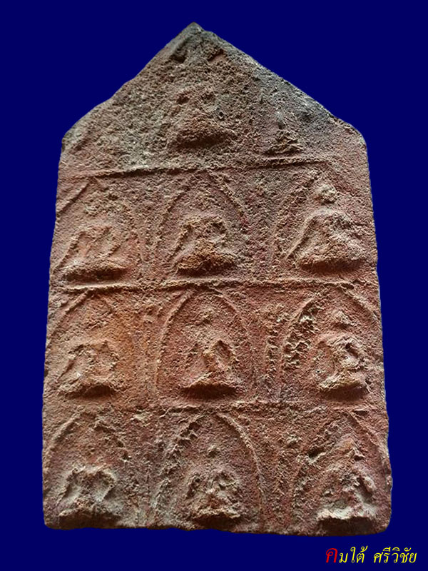 พระแผงสิบชาติ กรุวัดกระชาย พิมพ์เล็กปางมารวิชัย จังหวัดพระนครศรีอยุธยา