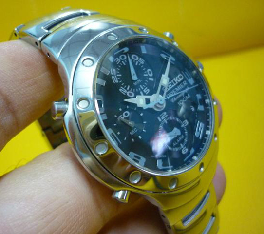 นาฬิกา SEIKO  PREMIER ของแท้ CHRONOGRAPH มีปลุก กระจกแซฟไฟร์ คริสตัล 