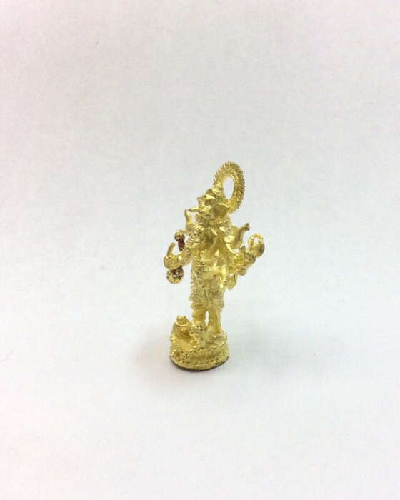 พระพิฆเนศ ปางปัญจมุข (5เศียร10กร) วัดใหญ่ชัยมงคล อยุธยา เนื้อกะไหล่ทอง กล่องเดิม #9