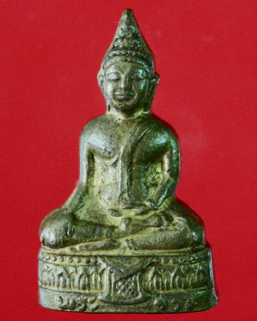 ลพ.พระร่วง วัดมหรรณพาราม เสาชิงช้า พระรูปหล่อปั๊ม หน้านาง เนื้อทองผสม หายาก