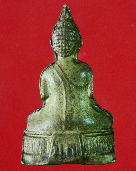 ลพ.พระร่วง วัดมหรรณพาราม เสาชิงช้า พระรูปหล่อปั๊ม หน้านาง เนื้อทองผสม หายาก