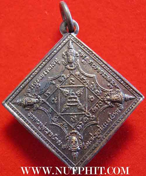 *เหรียญพรหมสี่หน้าเนื้อนวะ 2 องค์*ลพ.เกษม เขมโก ลำปาง จารเอง*88