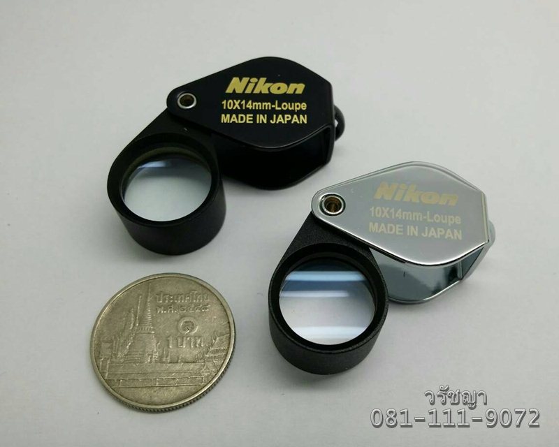 กล้องส่องพระ Nikon (ตัวเล็ก) MINI-HD เลนส์แก้วใสอย่างดีเคลือ บมัลติโค๊ท กำลังขยาย10Xกว้าง14MM. บอดี๊
