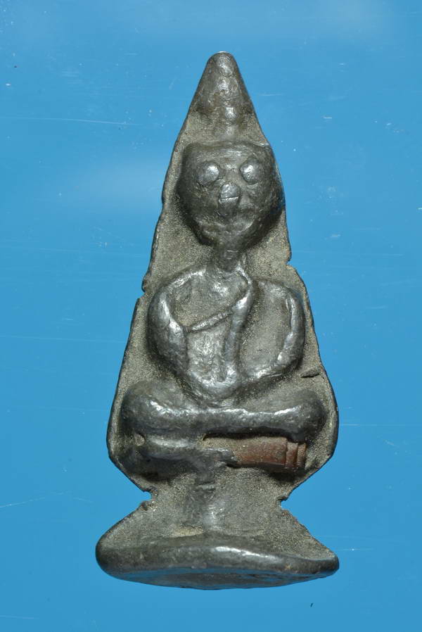 พระราวเทียน ฝังตะกรุด หลวงพ่อดำ วัดกุฏิ เนื้อชินตะกั่ว ปราจีนบุรี