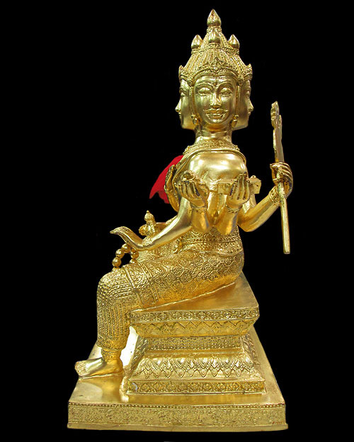 พระบูชา พระพรหม เนื้อทองผสมปิดทอง "พระพรหม"เทพเจ้าผู้สร้างจักรวาลและโลก มหาเทพแห่งความเมตตา