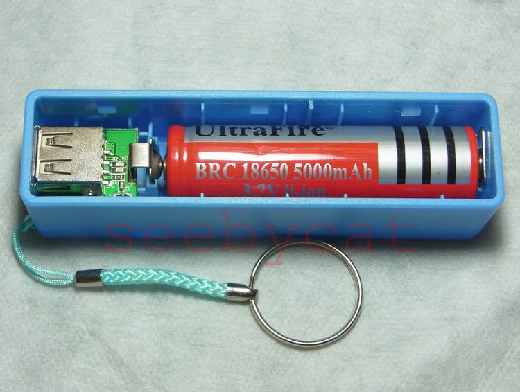 Power Bank แบตเตอรี่ในตัวถอดเปลี่ยนได้ แบตเตอรี่แบบ18650 ขนาด 5000mAh