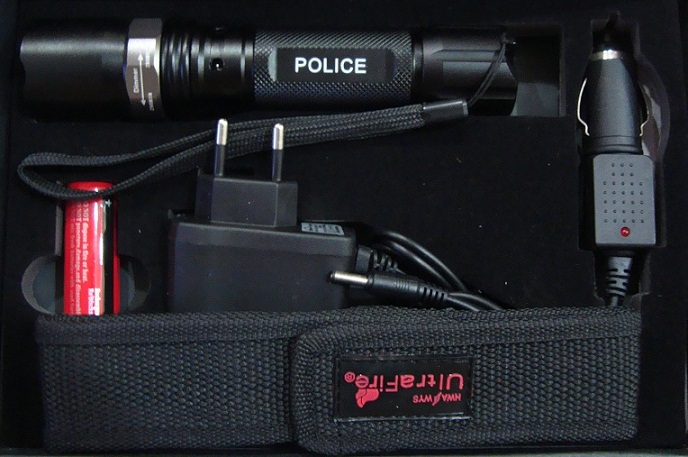   ไฟฉาย LED ปรับ ซูม ได้ เคาะเดียว 