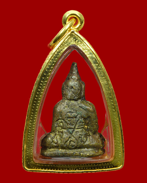 พระชัยวัฒน์รุ่นแรก(รุ่นเดียว) หลวงพ่อจง วัดหน้าต่างนอก จ.อยุธยา ออกวัดคอกหมู 2495+เลี่ยมทองลงยาหนา