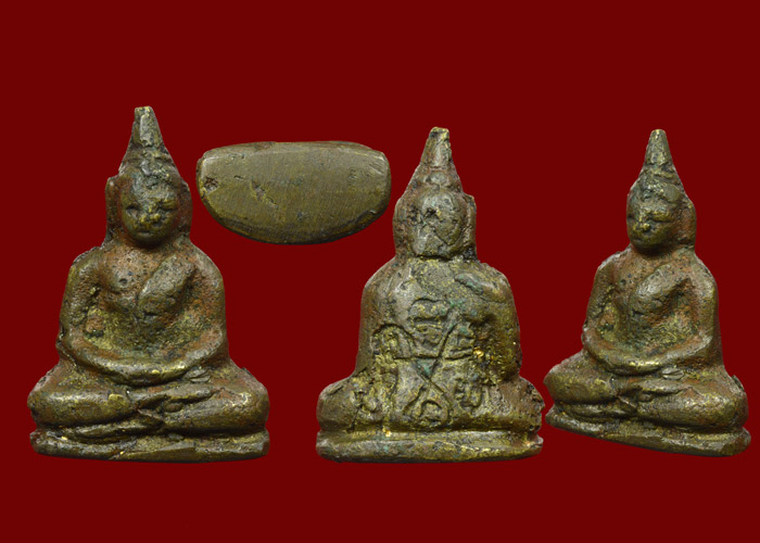 พระชัยวัฒน์รุ่นแรก(รุ่นเดียว) หลวงพ่อจง วัดหน้าต่างนอก จ.อยุธยา ออกวัดคอกหมู 2495+เลี่ยมทองลงยาหนา