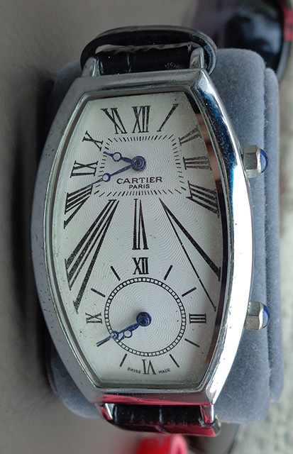 นาฬิกา CARTIER Paris แบบหน้าปัดวงคู่ Dual Time ดีไซน์สวย