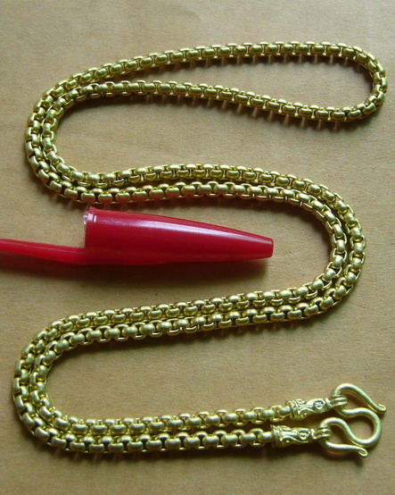 สร้อยคอทองเหลือง ของใหม่ ทบแล้วยาว12นิ้ว