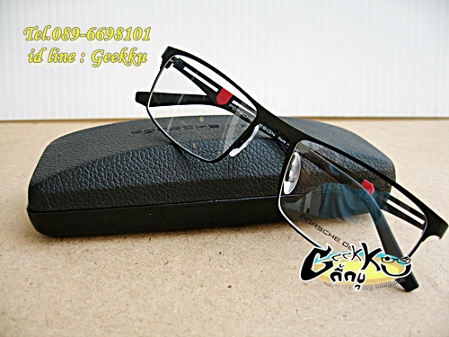 กรอบแว่นตา PORSCHE DESIGN (P8280) P-18 ทรงกรอบเต็มสีดำ