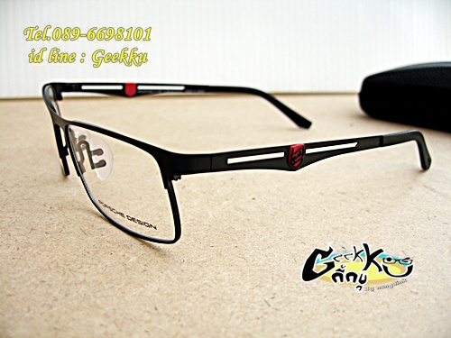 กรอบแว่นตา PORSCHE DESIGN (P8280) P-18 ทรงกรอบเต็มสีดำ