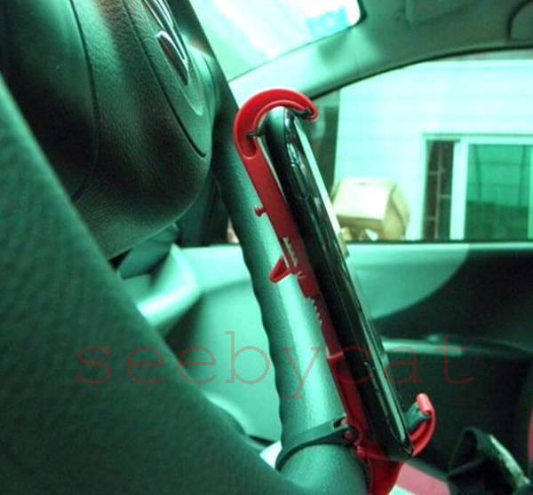 ที่หนีบมือถือ ( สีแดง ) สำหรับรถยนต์ มอเตอร์ไซค์ จักรยาน ใช้ได้หลากหลาย
