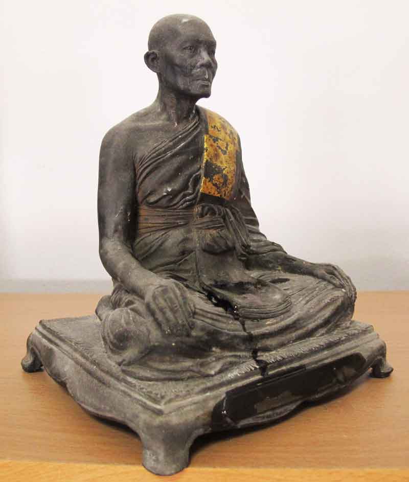 พระบูชา หลวงพ่อคลี่ วัดครุนอก อ.พระประแดง จ.สมุทรปราการ ขนาด 5 นิ้ว