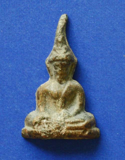 พระท่ากระดาน หลวงพ่อนารถ วัดศรีโลหะฯ พิมพ์เล็ก เนื้อชินสนิมแดง ปี๒๐