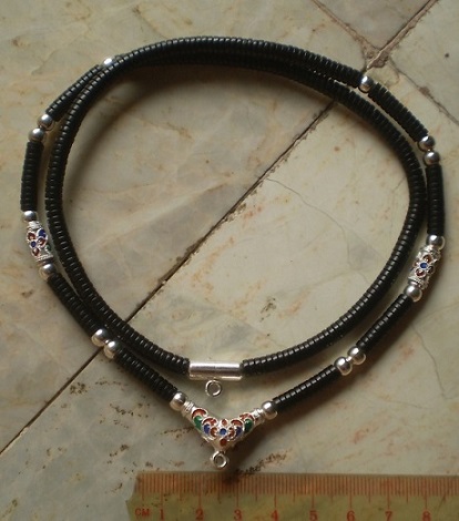 สร้อยกะลาตาเดียว 2 ห่วง หน้าหลัง  เคาะเดียว 