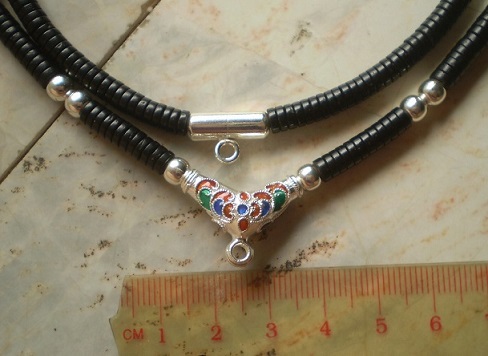 สร้อยกะลาตาเดียว 2 ห่วง หน้าหลัง  เคาะเดียว 