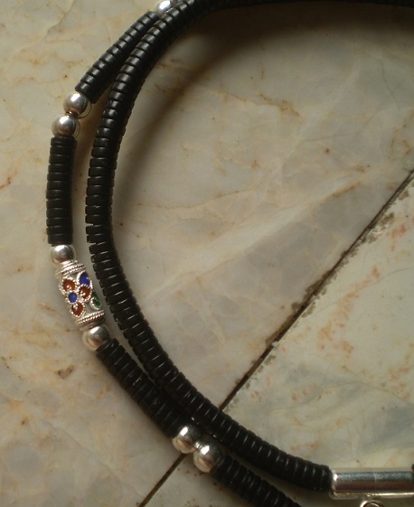 สร้อยกะลาตาเดียว 2 ห่วง หน้าหลัง  เคาะเดียว 