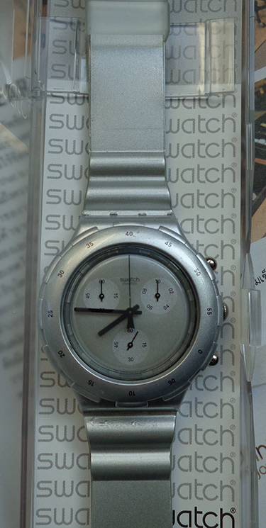 นาฬิกา swatch ของแท้ swiss สปอร์ตโครโนกราฟ man size พร้อมกล่อง