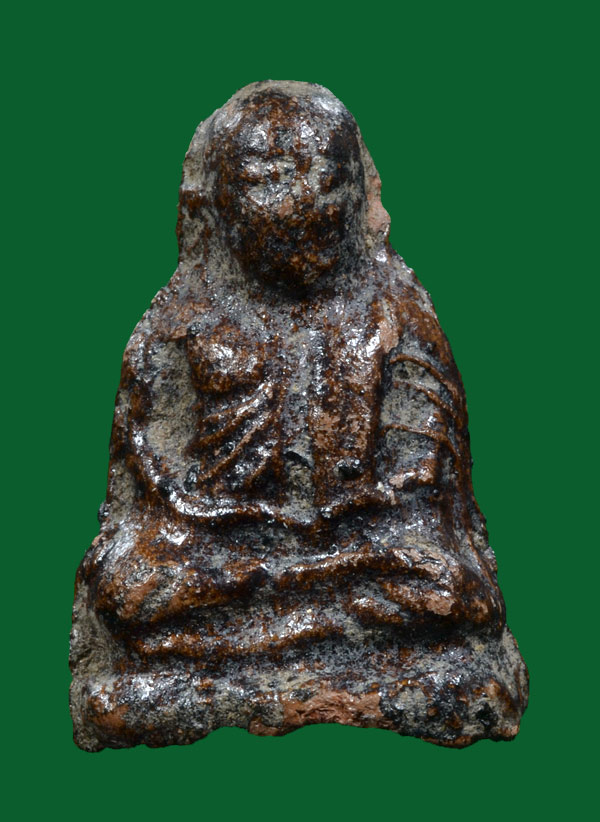 หลวงพ่อเงิน วัดบางคลาน เนื้อดินชุบรัก