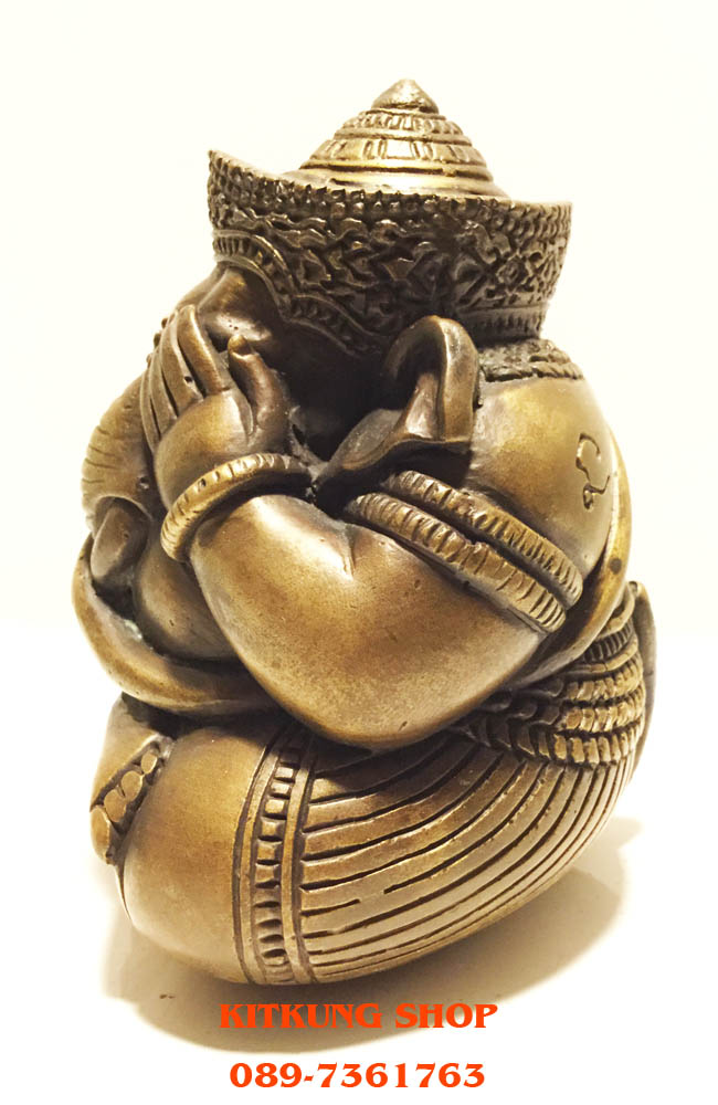 พระพิฆเนศปางอ้อมจักรวาล หลวงปู่หงษ์ พรหมปัญโญ ขนาดบูชา ๓ นิ้ว