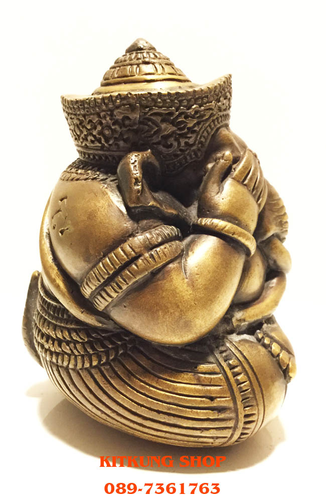 พระพิฆเนศปางอ้อมจักรวาล หลวงปู่หงษ์ พรหมปัญโญ ขนาดบูชา ๓ นิ้ว